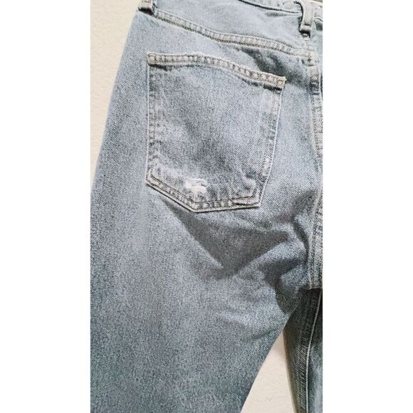 Agolde Mia Mid-Rise Distressed Straight-Leg Jeans 25” - Picture 13 of 14